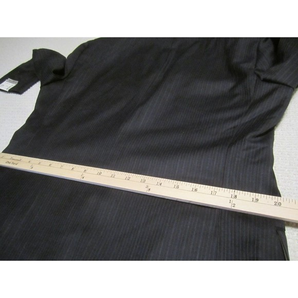 Hickey Freeman Jacket Mens 40 Long Blue Milburn Two Button Stripe Worsted Wool - Picture 13 of 15